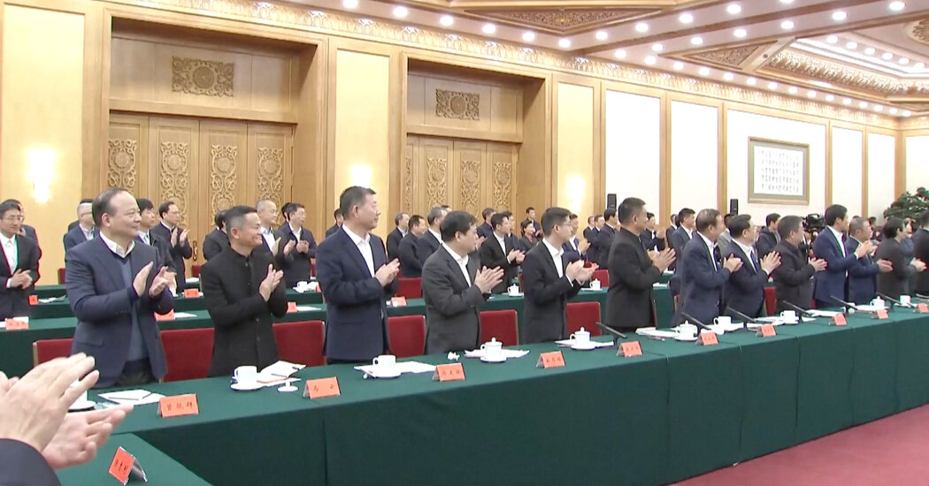 Jack Ma and Other Chinese Business Leaders Meet With Xi Jinping